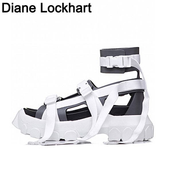 

high summer sandals women platform creepers 6cm heel wedge shoes woman ankle strap sandalias mujer sneakers size 34-40, Black