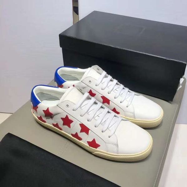 

man paris slp california sneakers stars genuine leather signature court classic stars trainers new shoes 39-44, Black