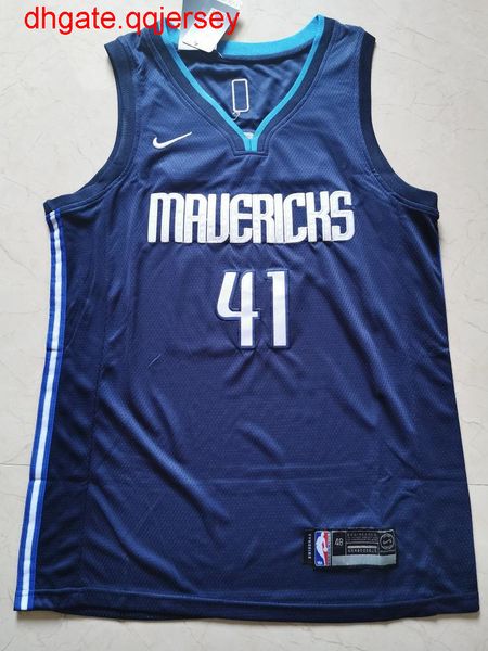 

горячая продажа мужской дирк новицки # 41 navy заявление джерси, Gray