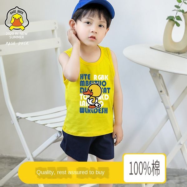 

rase.duck small yellow duck korean vest 2020 new clothing boys and girls suspenders sling children's clothing children's children, Blue
