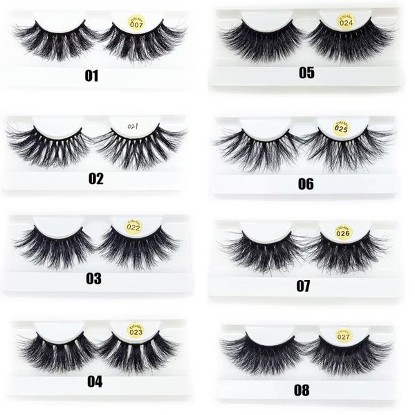 

false eyelashes 1 pair 3d 25mm mink hair thick long wispies fluffies handmade eye lash extension woman fashion makeup tools