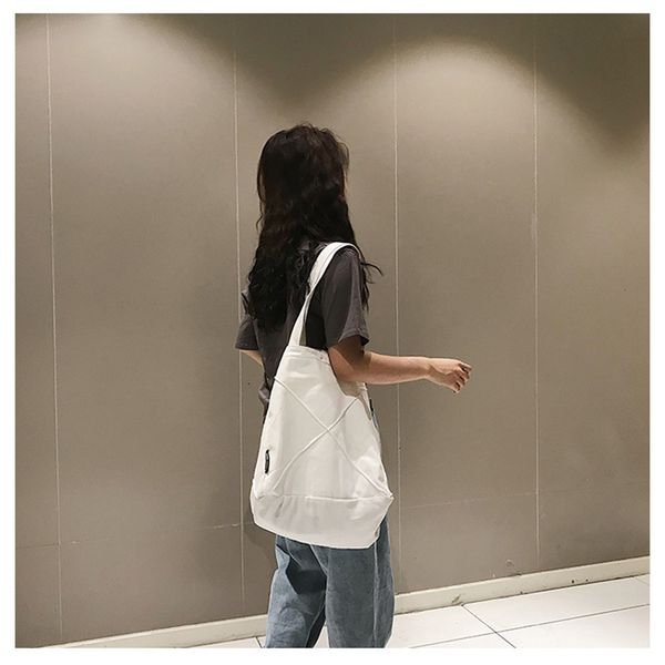 

women bag 2020 lazy canvas bags new fashion shoulder bag women handbag large capacity handbag simple and versatile shoulder