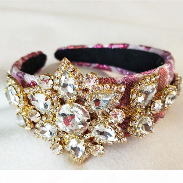 

handmade luxury queen crown baroque wedding crystal big flower crown and tiara headpieces bridal hair accessories s919, Slivery;golden