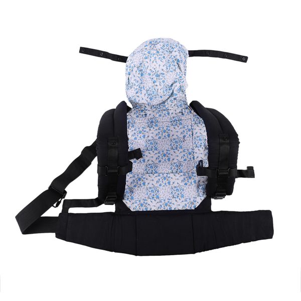 

baby toddler kids ergonomic breathable adjustable carrier with hood dukung bayi blue