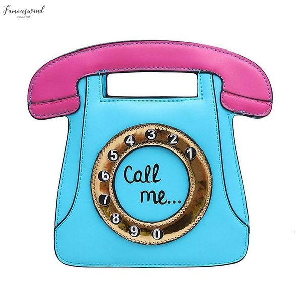 

fashion telephone shaped women cross body bag pu leather bag