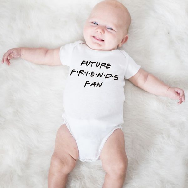

future friends fan baby bodysuit newborn boy girl clothing cotton short sleeves jumpsuit o-neck infant baby summer clothes, Blue