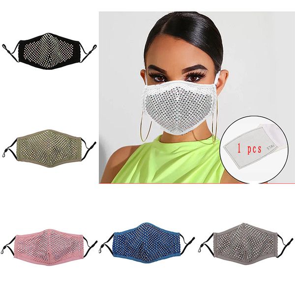 

new diamond dustproof mask face mask reusable breathable washable with pm2.5 filter gasket mask fast dwb107
