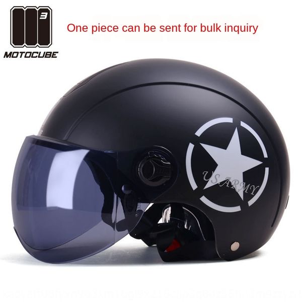 

un01e harley motorcycle vehicle electric vehicle motorcycle helmet summer four seasons men's and women's electric locomotive helme