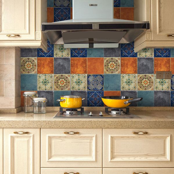 

tile stickers- nordic style tiles stickers bathroom kitchen tile decals peel & stick self-adhesive tile stickers-20x500cm/roll