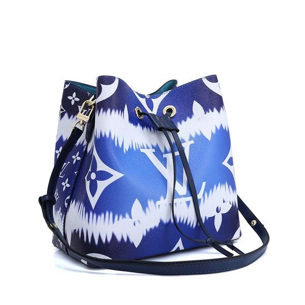 

new arrival womens leather bucket bag bolso bandolera retro type drawstring shoulder bags luxury designer lady messenger crossbody bags