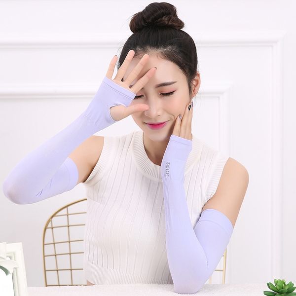 

silk sunscreen men's long anti-ultraviolet arm ice outdoor sunscreen ice sleeve sleeve y1753