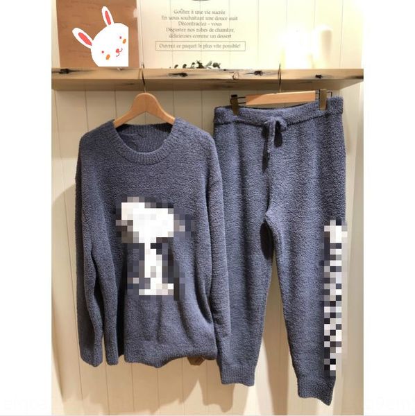 

new soft warm pants pajamas and soft chest cartoon cute dog thickened warm round neck pajamas + trousers home wear for men, Black;brown