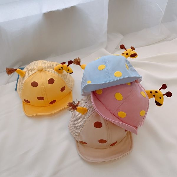 

new hollow sun fisherman baseball cap cute fisherman hat children summer super cute animal baseball cap boys and girls sun hat, Yellow