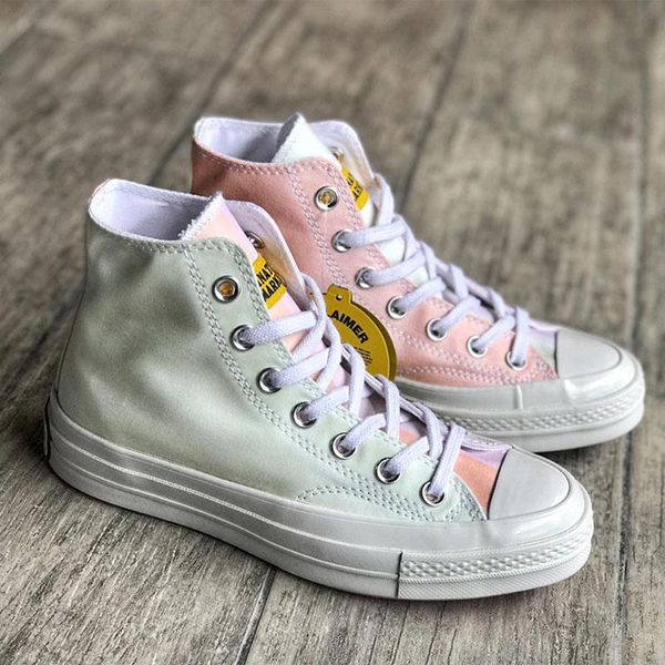 

chinatown market x convas chuck 70 uv canvas shoes designer psensitive color casual shoes lovers canvas color sneakers with box cs01, Black