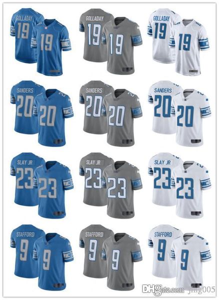 

mens womens youth detroit lions 9 matthew stafford 23 darius slay jr 20 barry sanders 19 kenny golladay custom football jerseys, Black;red