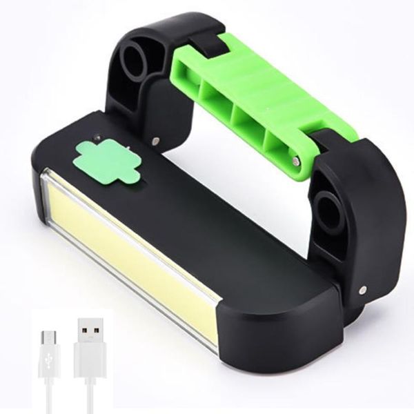 

flashlights torches portable cob led floodlight 2200mah usb rechargeable work light 90° inspection lamp warning strobe ip55 camping lantern