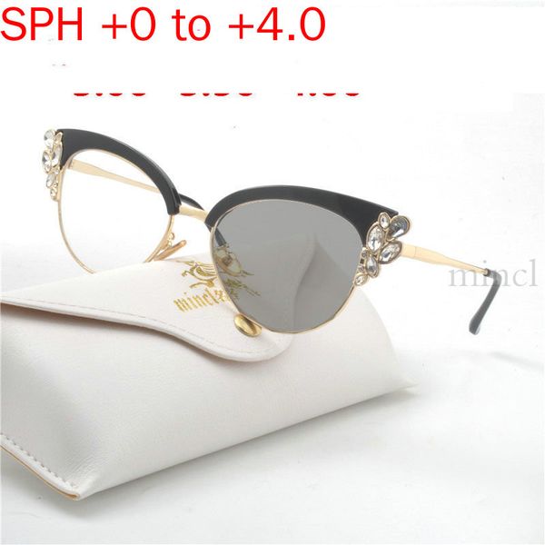 

women hyperopia presbyopia progressive multifocal glasses reading glasses points for reader near far sight diopter nx, White;black