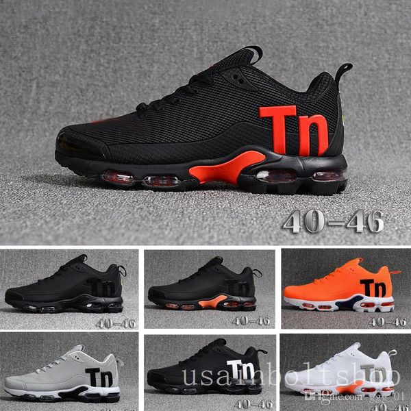

2020 tn pus mercurial air plus kpu for men's running shoes sport shoes sole sneaker40-45, Black