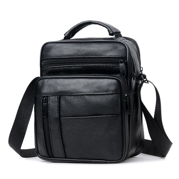

2020 new style korean-style fashion casual men cowhide single-shoulder crossbody bag hand bag