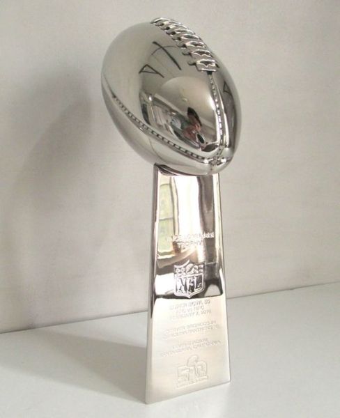 

1:1 full size 52cm vince lombardi trophy super bowl trophy 20.5 inches high weight 7 pounds