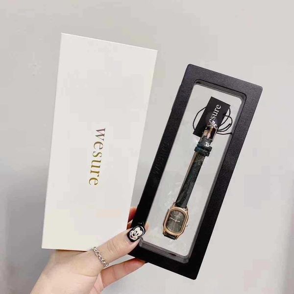 

korean wesure fairy online red quartz square simple temperament belt female watch student waterproof quartz watch female, Blue