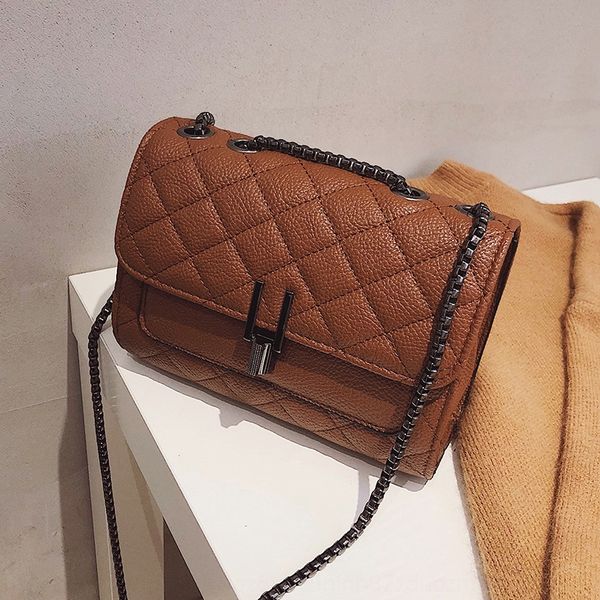 

daimuniao female 2019 new korean fashion small square small square bagspu bag messenger bag chain