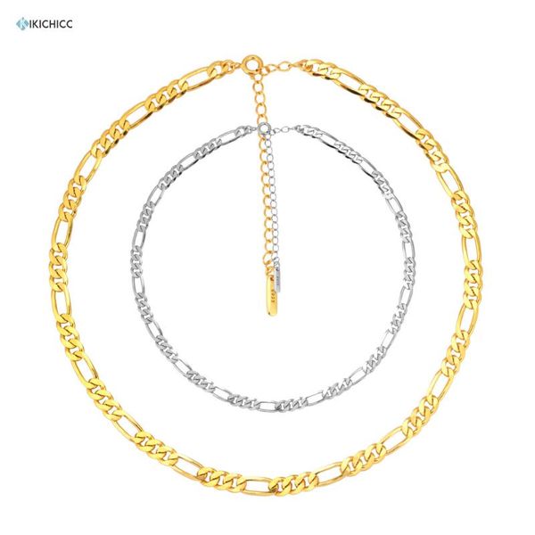 

kikichicc 100% 925 sterling silver gold thick chain necklace choker large long chain pary rock jewelry 2020 jewellry for women