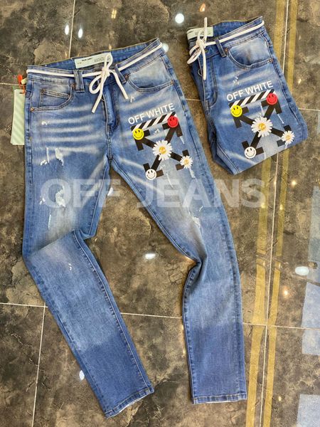 

mens jeans hip hop pants stylist jeans distressed ripped biker jean slim fit motorcycle denim jeans size 28-40 ~~fs37##, Blue