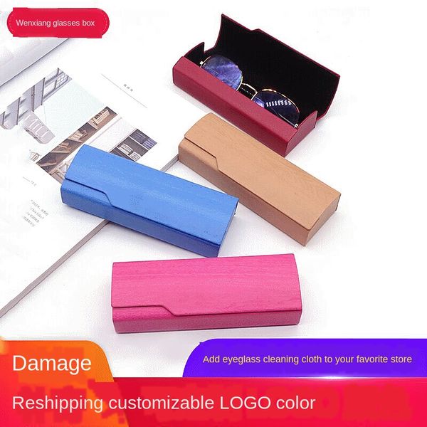 

new presbyopic high-end case presbyopic glasses case creative handmade box student myopia frame glasses box, Blue