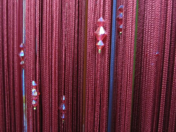 

acrylic crystal beads curtain window door passage divider decor wine red