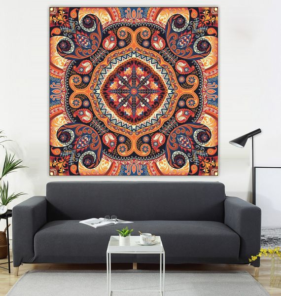 

multi flags color pattern hanging picture, living room decoration, sofa background, 600d4 buckle, 100 * 100cm