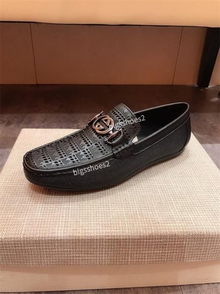 

genuine leather man casual shoes fashion flat loafers italian style designers breathable hy200610, Black