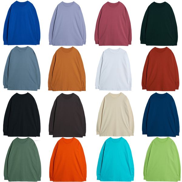 

solid color women designer tshirts loose o neck long sleeve skateboard womens casual t shirts clothing, White
