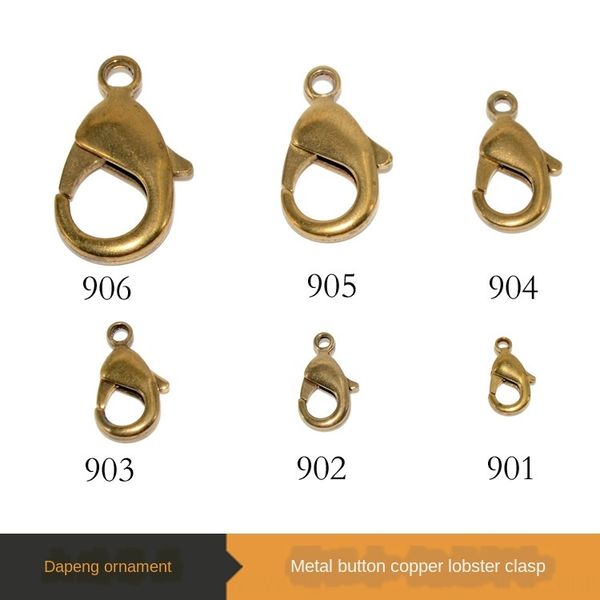 

multi-specification copper lobster diy handmade high-end diy accessories accessories connecting buckle necklace buckle, Silver