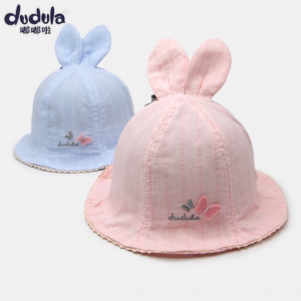 

autumn 6-18 thin sunscreen sunshade fisherman cap baby cap basin boys' and girls' princess hat baby fisherman hat, Blue;gray