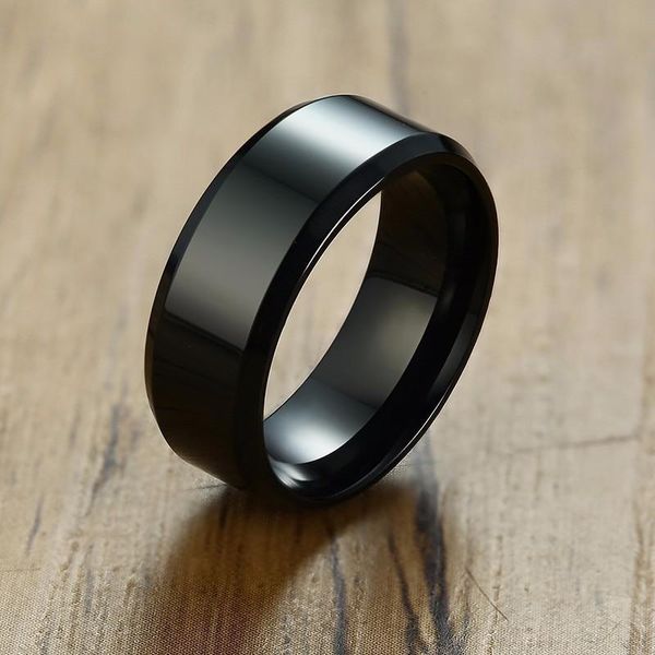 

vnox 12 horoscope engraved black stainless steel rings for men classic male weddingtwelve constellation alliance, Silver