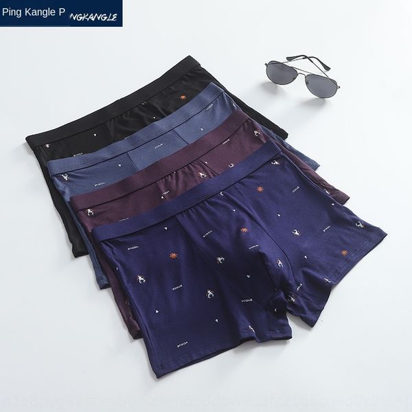 

ping kangle men's underwear modal underwear men's spandex head four corners comfortable skin-friendly breathable simple, Black;white