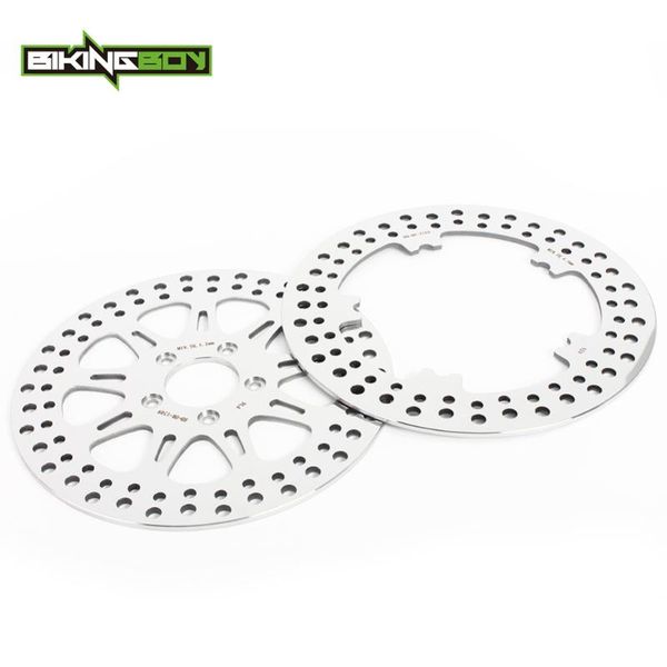 

bikingboy front rear brake discs disks rotors for 1690 fld switchback 12-16 1450 fxdi fxdli cast wheel 2006-2007 fxdci 06