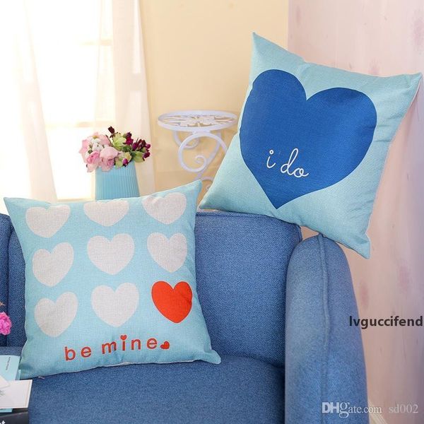 

be mine i do love blue pillowcase sofa pillowcases office home format without pillow flax handcraft printing and dyeing 5 5dsc1
