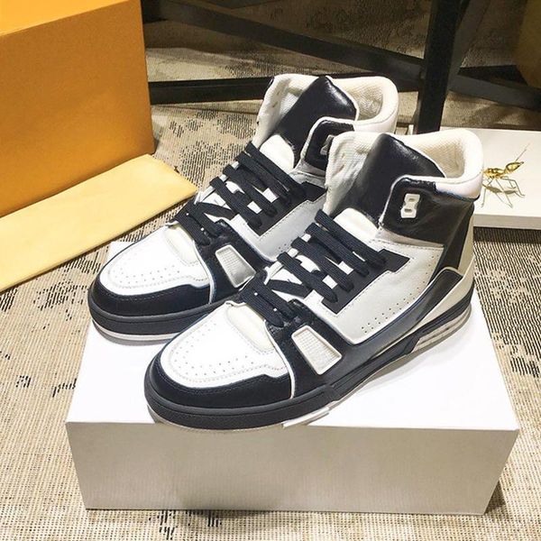 

fashion brands trainer sneaker boot men 's shoes autumn and winter footwears lightweight vintage high casual men shoes chunky snea, Black