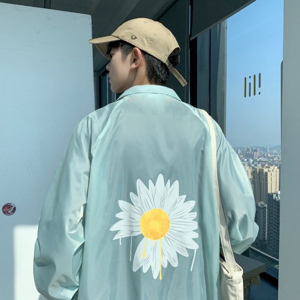 

j3oxj нового супера горячий daisy мужчины и солнцезащитный крем одежда ветровка солнцезащитного крема одежда женской тонкая куртка ветровка, Black;brown