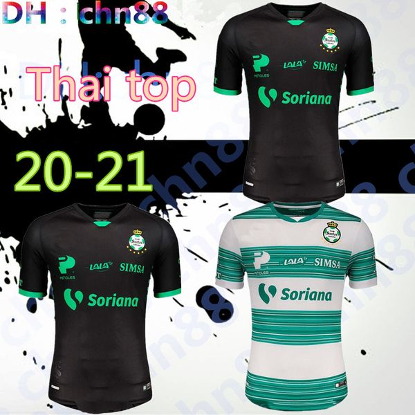 

20 21 club santos laguna soccer jerseys home away 2020 2021 liga mx club davila fulk dejanini camiseta de fÃºtbol football shirts, Black;yellow
