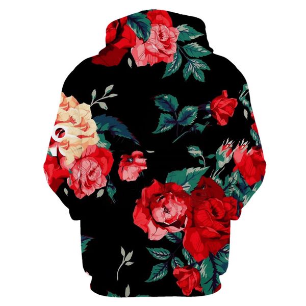 

hooodies for men casual long sleeve floral printed for spring autumn streetwear male o-neck fashion pullover plus size xxs-6xl, Black