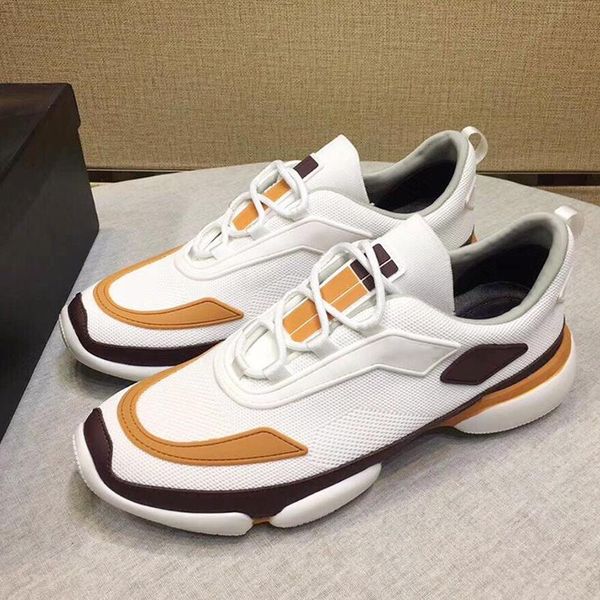 

fashion classic knit fabric cloudbust sneakers mens shoes casual shoes vintage lace -up men shoes calzado deportivo para hombre, Black