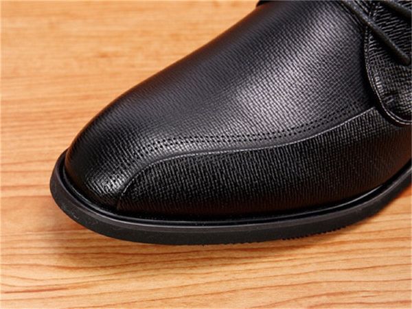 

001new men dress shoes designer winter martin boots new classic black brown business british shoes cowskin man's party office shoes us7