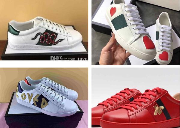 

new real leather sneakers shoes men women ace casual shoes with brown elasticity stripes size 34-46, Black