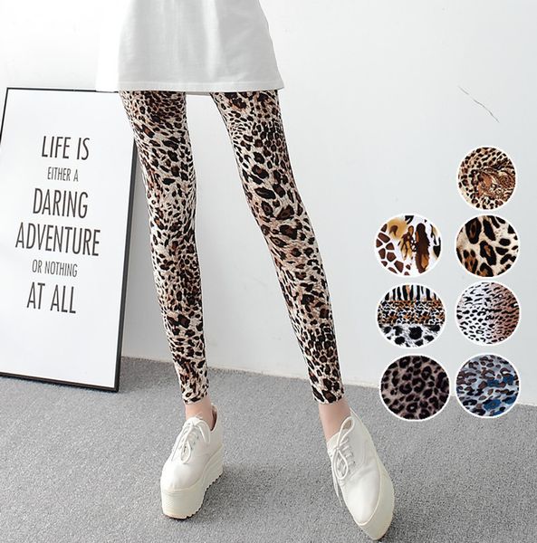 

new 2020 print flower leggings leggins plus size legins guitar plaid thin nine pants fashion women clothing aptitud trousers, Black