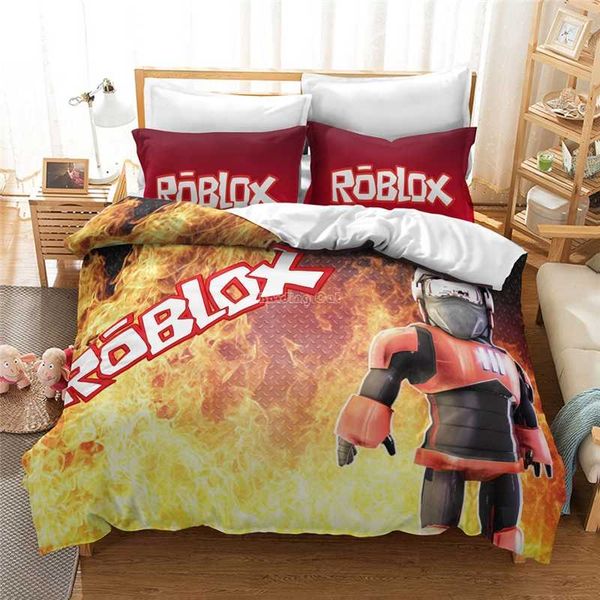 3d Roblox Game Printed Bedding Sets Bed Linen Cartoon Adult Kids Diy Game Duvet Cover Sets Pillowcase Twin Full Queen King Size Modern Wg7b Kids Bedding Comforter Sets Queen From Cnfit 43 6 - cartoon game 2game roblox 3d print bedding set duvet cover pillowcase cover eu single double bedding kids room textiles boys childrens beds bedding