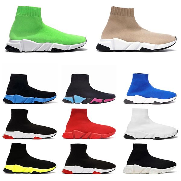

new platform sock outdoor shoes speed trainer black white triple black fashion des chaussures boots sports sneaker trainer shoe 36-45