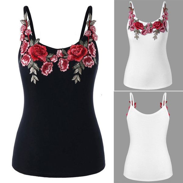 

plus size 5xl female embroider fashion vest shirt blouse women camisole tank feminino summer woman clothes, White